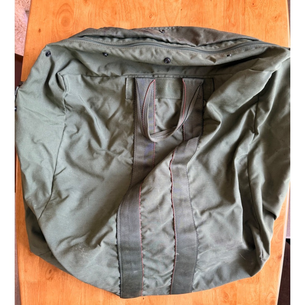Vintage US Military Flyers Kit Bag Olive Drab Canvas Duffel Cargo Bag